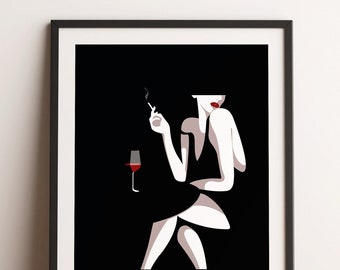 女性のイラストプリント、女性の印刷可能な壁アートセット、デジタルダウンロードプリント、壁の装飾、デジタルアートプリント、壁アート、女性像アート