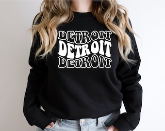 Bluza z kapturem Detroit/Bluza Michigan/Bluza Groovy/Czarna bluza z kapturem