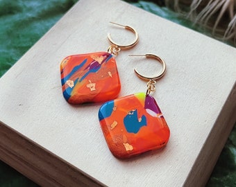 Unique Handmade Clay Earrings: ‘Candy Canvas’ Summer’s End Collection
