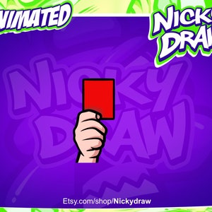 Émoticônes Twitch animées de la carte rouge // Émoticônes Twitch animées d’anime // Émotes Twitch drôles animées // Émotes Twitch de la carte rouge