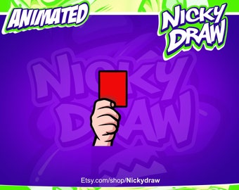 Animated Red Card Twitch Emotes // Animated Anime Twitch Emotes // Animated Funny Twitch Emotes // Red Card Twitch Emotes
