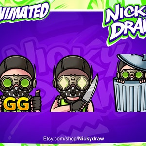 Animated Octane Twitch Emotes // Animated Apex Legend Twitch Emotes // Funny Twitch Emotes // Cartoon twitch