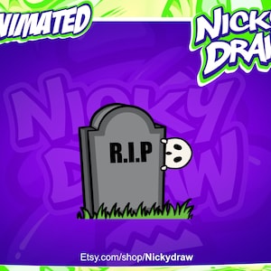 Animated RIP Twitch Emotes // Animated Cute Horror Twitch Emotes // Animated Ghost Twitch Emotes // RIP Twitch Emotes // Horror Emotes