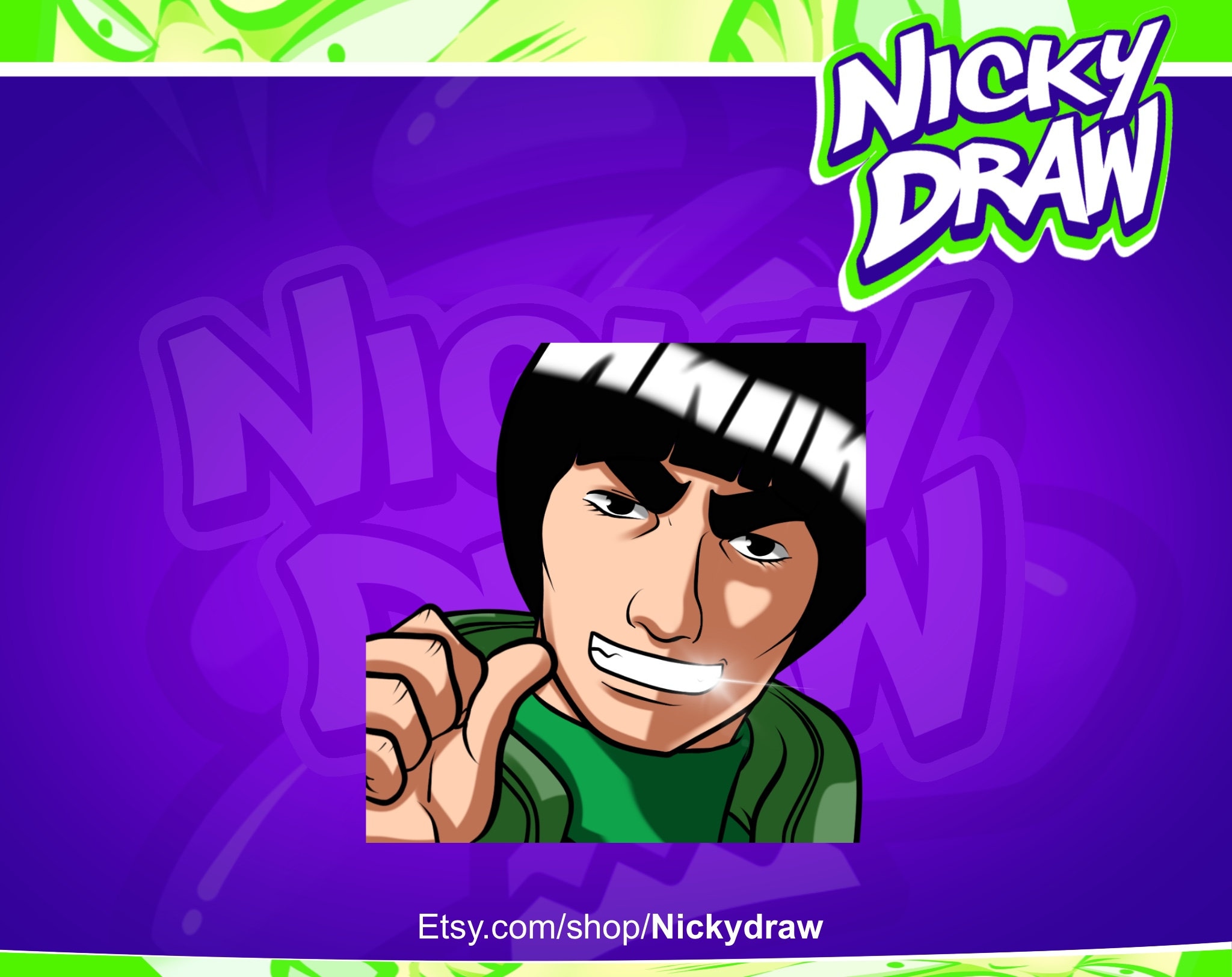 Digital Naruto Twitch Emotes by Cairoz Creative Might Guy Good Job ...