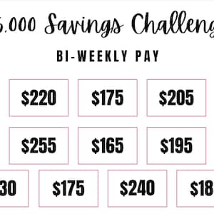 5k Savings Challenge -Bi Weekly