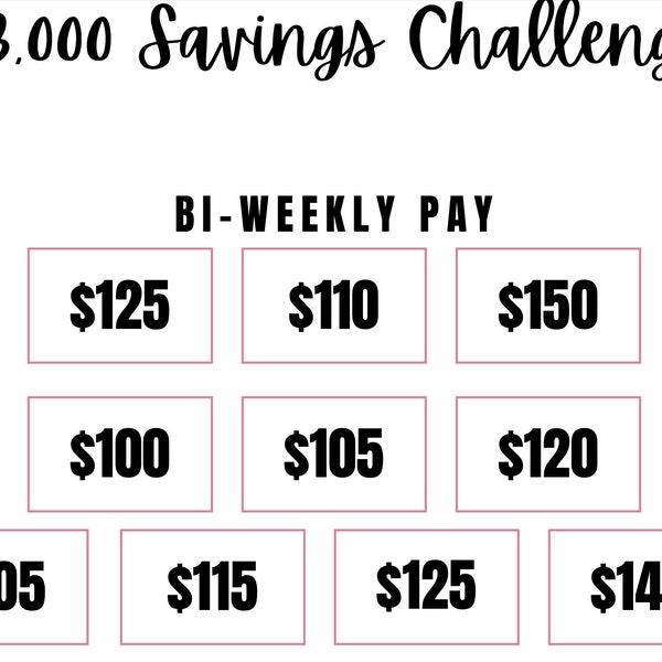 3k Savings Challenge - Bi Weekly