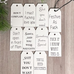 60 Funny Christmas Gift Tags | SVG | Adult | Digital | Laser File | Gift Tags | Sexy | Xrated | Holiday Tags | SVG | Inappropriate Tags