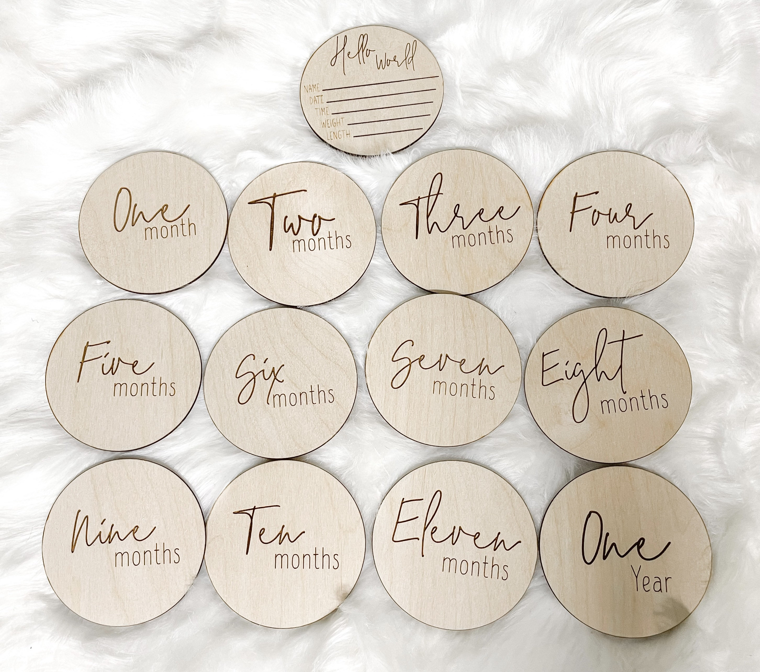 Hello World SVG | Baby Milestone Rounds | Birth Announcement SVG ...
