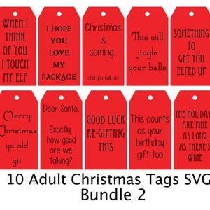 Funny Christmas Gift Tags, SVG File, Adult, Laser File, Gift Tags SVG, Sexy, Xrated, Holiday Tags SVG, Inappropriate Holiday Tags, 2