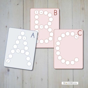 ABC-Glasnugget-Legekarten (Großbuchstaben) - Druckvorlage - Printable - Montessori inspiriert- Umsatzsteuerbefreit gemäß UStG §19