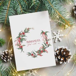 Kerstprint Immanuel God met ons christelijke wanddecoratie