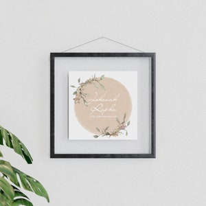 Jehovah Rapha - The Lord our healer print, Christian wall art, names of God print
