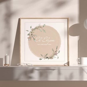 El Elyon - The Lord Most High  print, Christian wall art, names of God print
