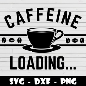 Koffeinladdning SVG - Digital nedladdning