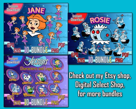 The Jetsons Svg Pack, Astro Jetson, Retro Cartoon, Svg Bundle
