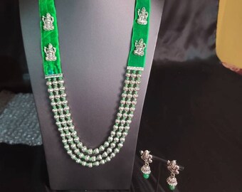 Temple necklace/silver bormal/oxide jewelry/silver oxide laxmi haar/ bai pan dega dewa fame