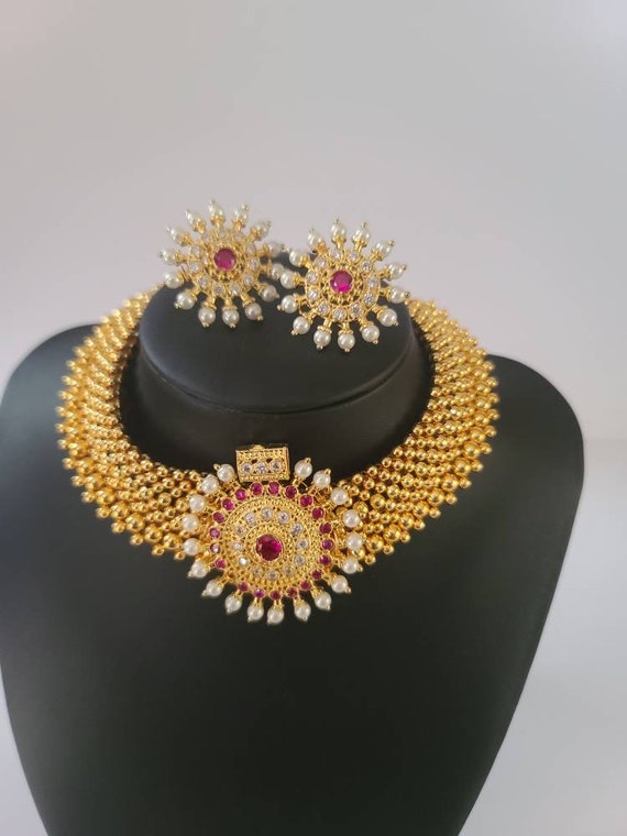 Maharashtrian traditional choker necklace deals
