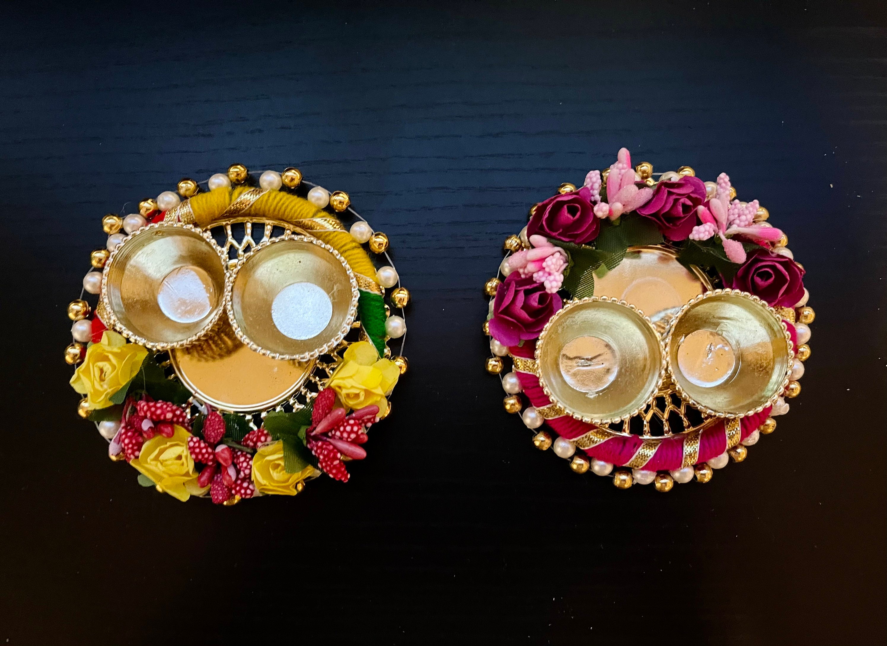 Handmade Haldi Kumkum with Rose Pollen Flowers Return Gift Packets - M –  Happy Pique