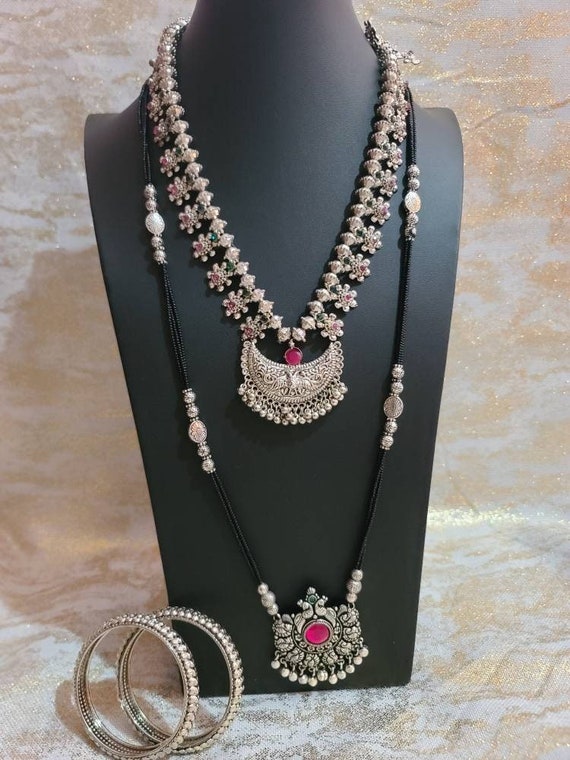 KolhapuriSaajUS Oxide saaj and Mangalsutra Combo Set