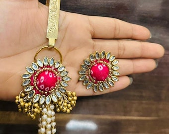 Kundan Satka Keychain/ challah for waist with sarees / mehendi or haldikunku retun gift / wedding return gift