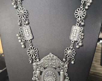 Oxidized necklace Set with ghungaroo/garba navratri jewelry- Timeless Elegance in Ethnic Jewelry