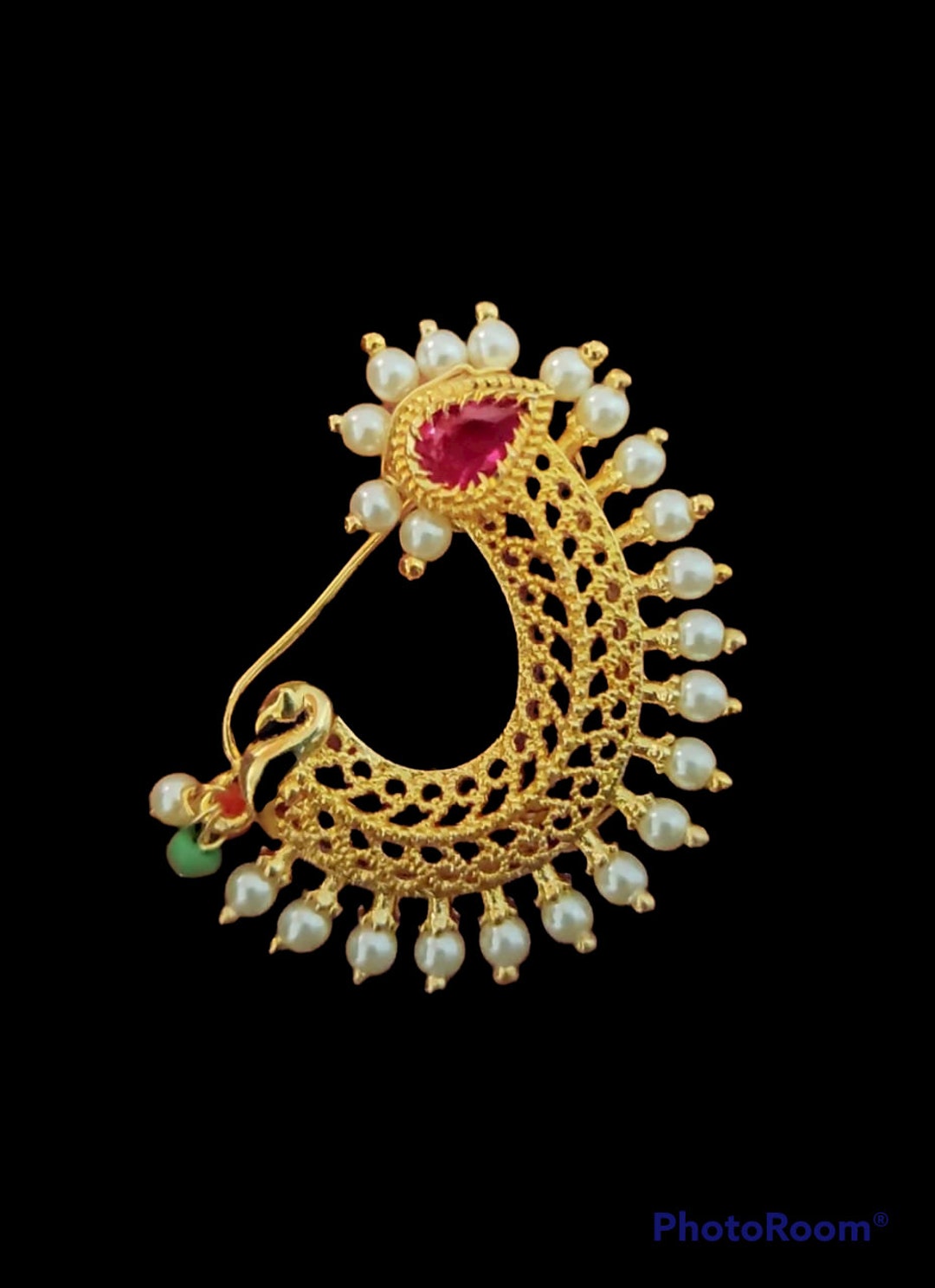 Pressed Nath Nose Ring marathi Nose Ring NON Piercing Indian Nose Ring CLIP ON Nosepin Nathini Nose Clips Etsy