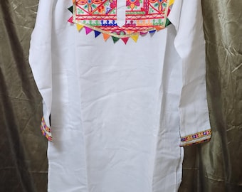 Men's Garba Straight Kurta for festive season / for garba/ embroidery kurta