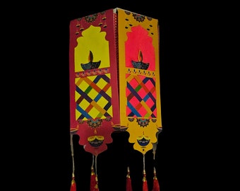 DIY Akash Kandil Diwali Lantern Kit - Handmade Decorative Paper Lanterns - Festival of Lights Craft - Diwali Decoration - Family Project