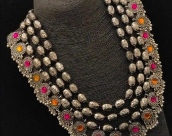 Timeless Elegance: Handmade Oxidized Indian Ethnic Silver Bormala