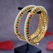 Set of 2 Indian Traditional Golden Stone Bangles - Maharashtrian Moti ...