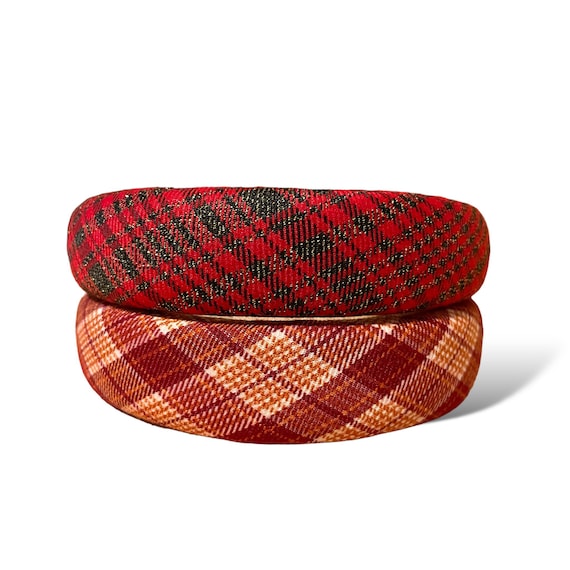 Padded Plaid Headband: Christmas Holiday Headband