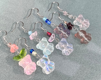 Gummy Bear Dangle Earrings // Cute Candy Bear Earrings