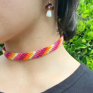 CUSTOM Friendship Bracelet Chokers//LGBTQ+ Pride Chokers//Custom Patterns and Colors