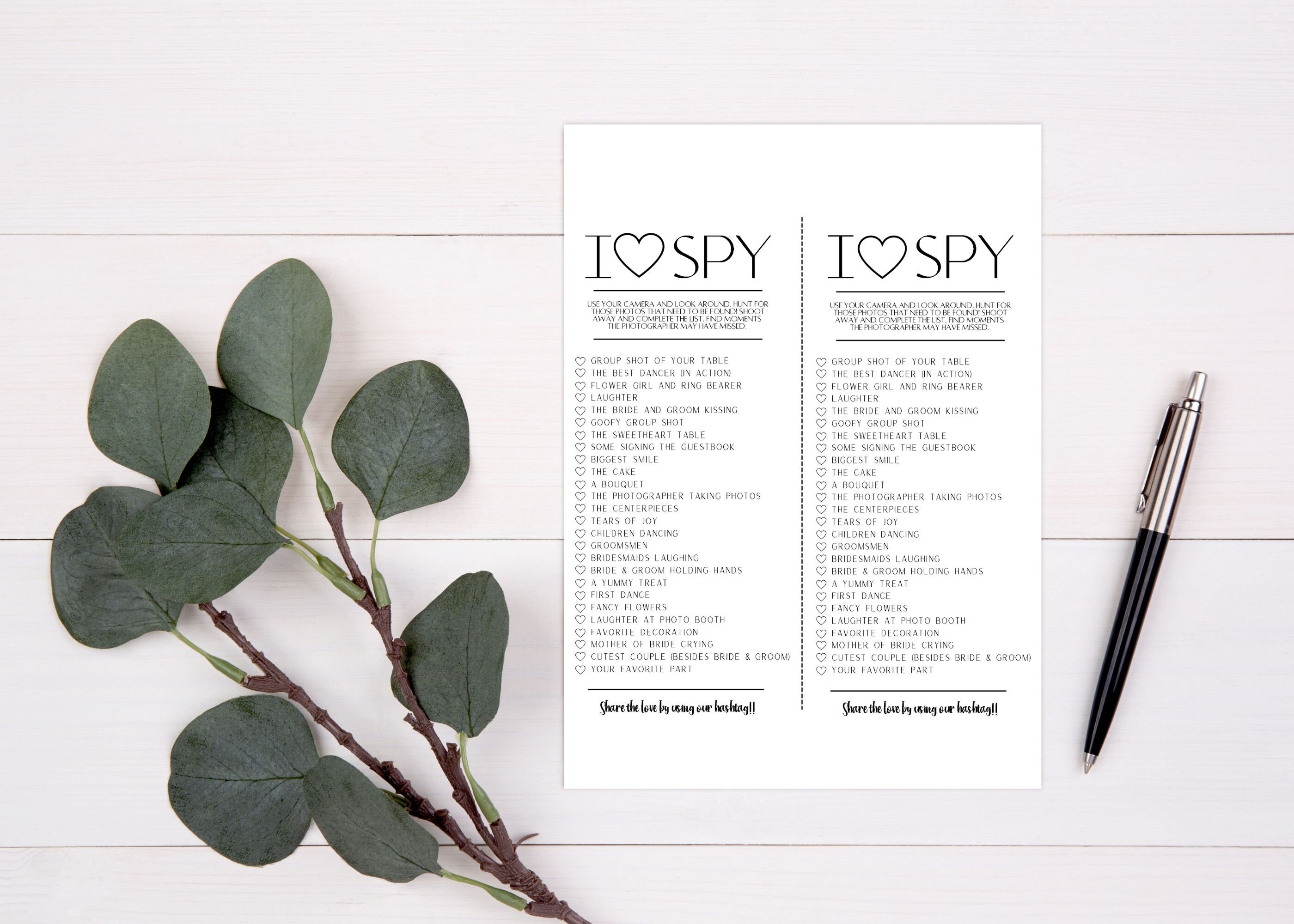 I Spy Printable Wedding Activity Digital Download JPG, PDF, and ...