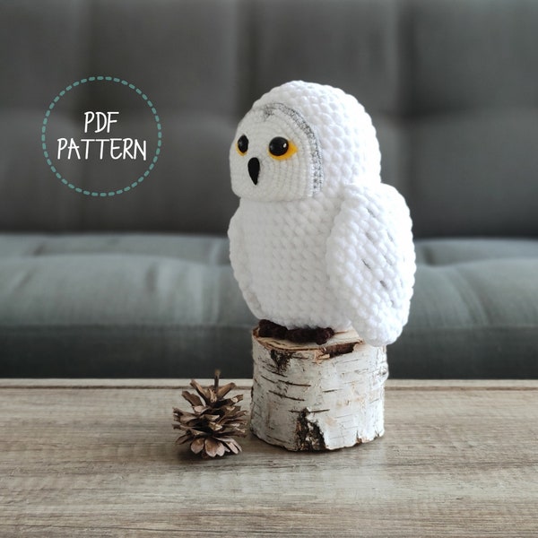 Twiggy the Snowy Owl (Amigurumi Crochet PDF PATTERN -ENGLISH)