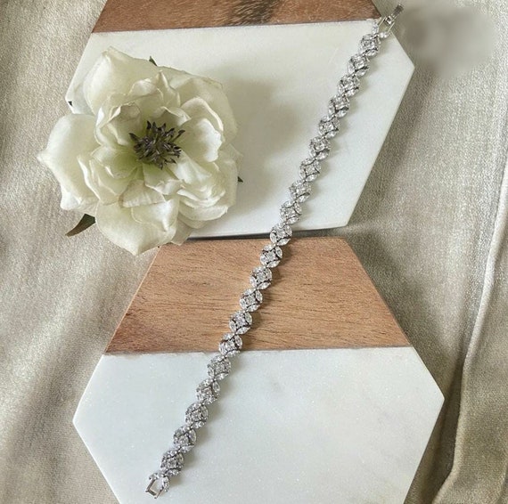 Image Marquise Brown image beautiful image beautiful image beautiful image beautiful image beautiful image beautiful - Beautiful Marquise and Round Cut Moissanite Diamond Bracelet ...