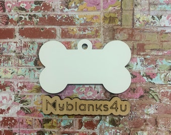 Dog Bone Ornament sublimation blanks, 10 count, Free Shipping, single or double sided