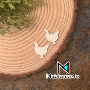 Chicken earring sublimation blanks, 10 pair, Free Shipping, single or double sided, 20 sublimation earrings