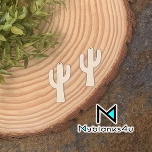 Cactus earring sublimation blanks, 10 pair, Free Shipping, single or double sided, 20 sublimation earrings