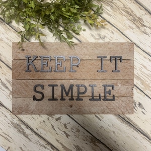Manténgalo simple de madera, firme