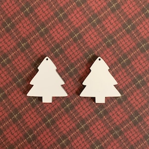 Christmas Tree earring sublimation blanks, 10 pair, Free Shipping, single or double sided, 20 sublimation earrings