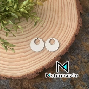 Hoop earring sublimation blanks, 10 pair, Free Shipping, single or double sided, 20 sublimation earrings