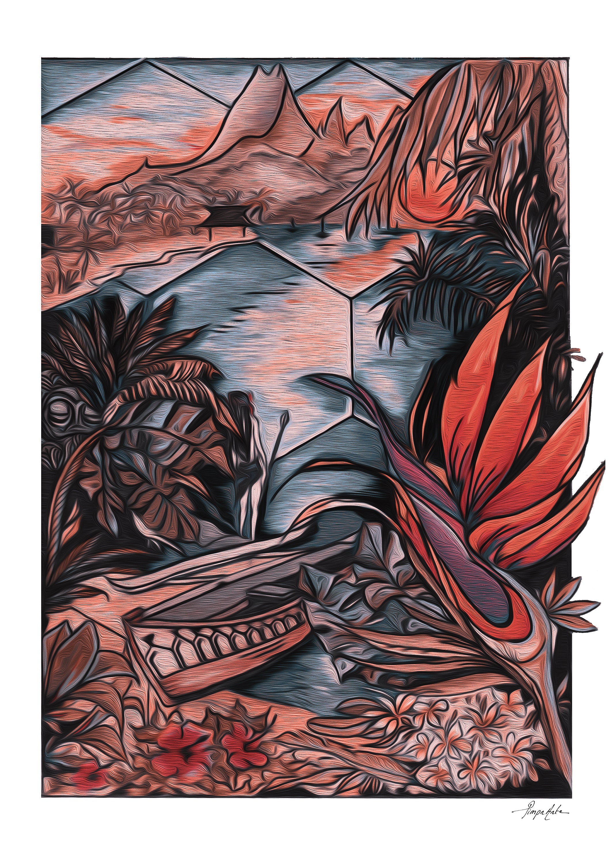 Pimprarte Baie de Cook Sunset