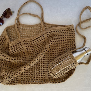 Bolsa de Praia | Bolsa de Praia em Tela | Conjunto de Bolsas | Sacola de Compras | Sacola de Crochê | Porta-Garrafa | Sacola de Mercados