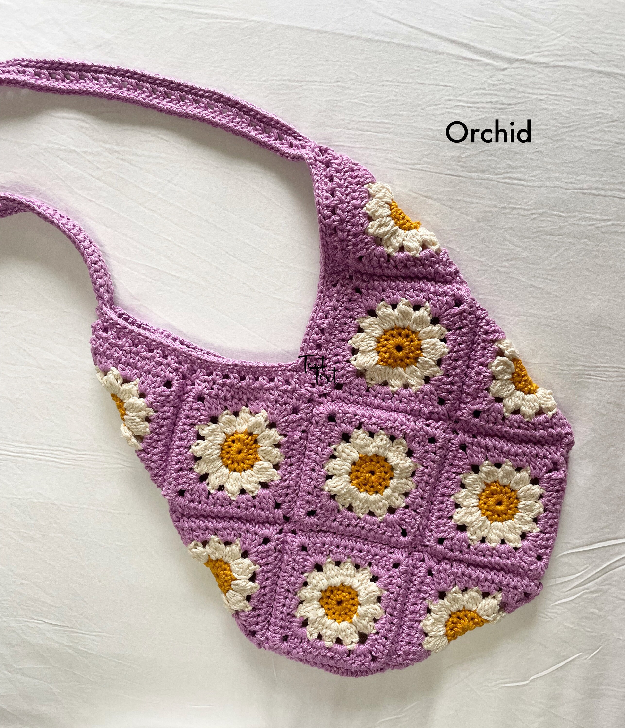 Crochet Granny Square Daisy Tote Etsy UK