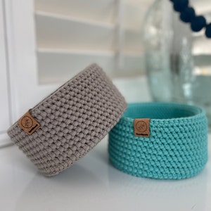 Crochet Basket | Round Basket | Home Decor | Organization | Storage
