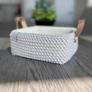 Crochet Square Basket, Home Decor, Organization, Home Accents, Storage