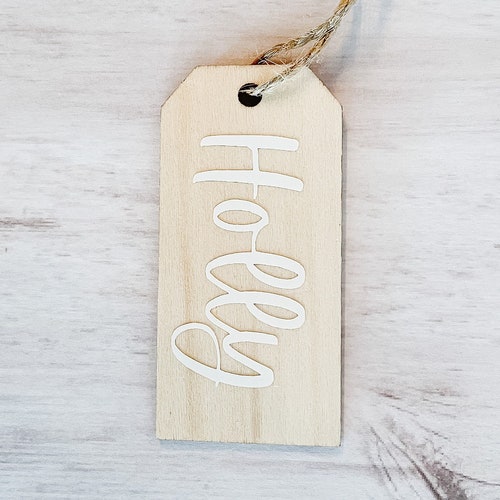 Custom Gift Tags Personalized Name Tag Laser Engraved Tags Etsy