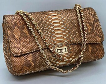 Umhängetasche Python Leder Geldbörse, Python Leather Bag