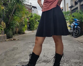 Bottes mi-mollet en cuir noir pour femmes, à lacets, style Renaissance et médiéval - Bottes GN artisanales